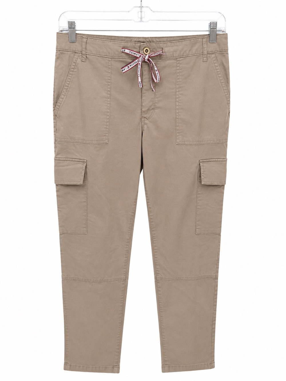 Tommy Hilfiger Women’s Khaki Cargo Pants Size 12 Utility Straight Leg